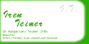 iren teimer business card